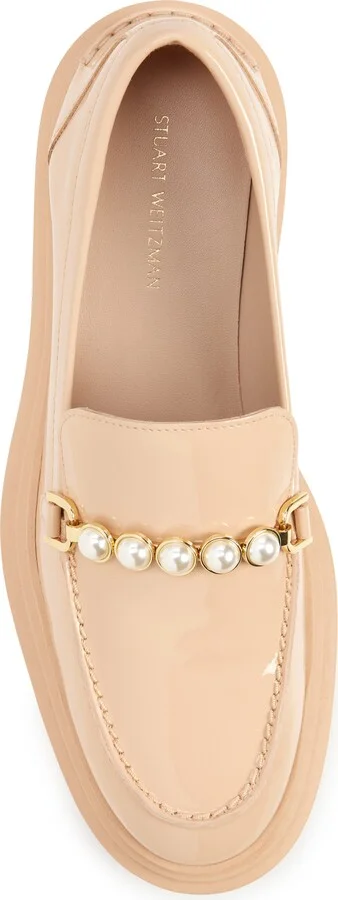 Perla Imitation Pearl Lug Sole Loafer - Image 3