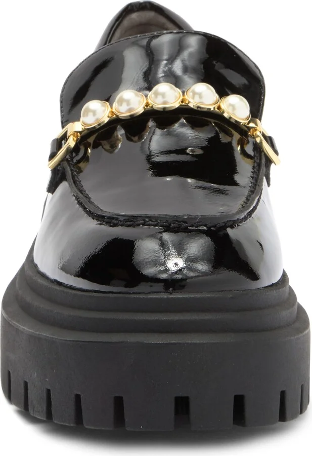 Perla Imitation Pearl Lug Sole Loafer - Image 6