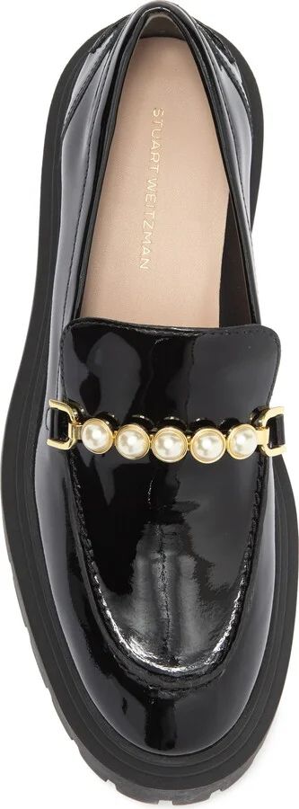 Perla Imitation Pearl Lug Sole Loafer - Image 8