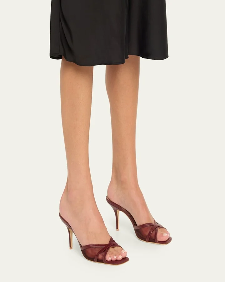 Perla Mesh Leather Sandals - Image 5