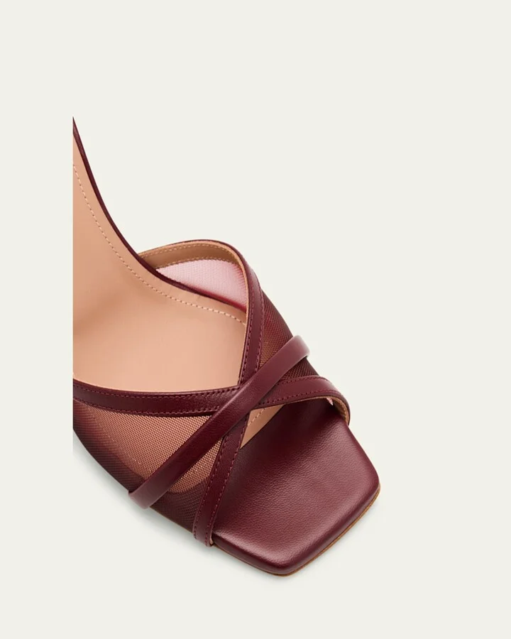 Perla Mesh Leather Sandals - Image 8