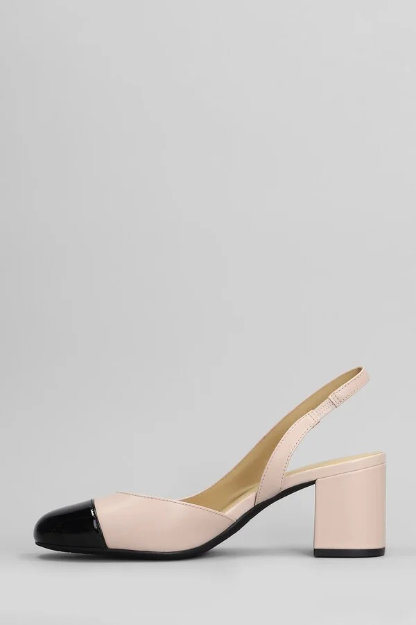 Perla Pumps In Rose-pink Leather - Image 3