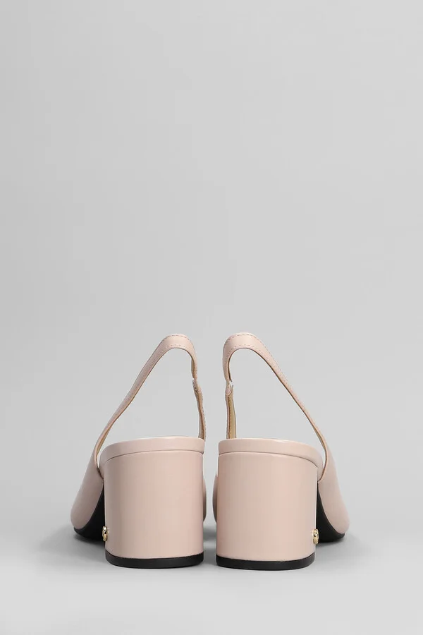 Perla Pumps In Rose-pink Leather - Image 4