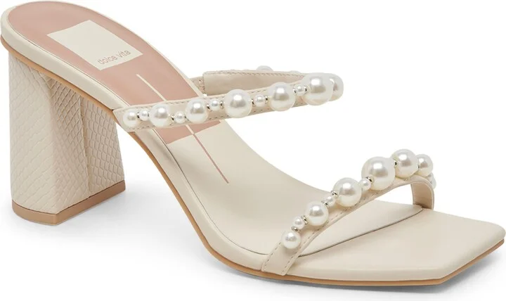 Perna Imitation Pearl Slide Sandal