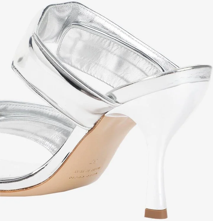 Perni 90 Sandals in Metallic Nappa Leather - Image 2