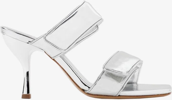 Perni 90 Sandals in Metallic Nappa Leather