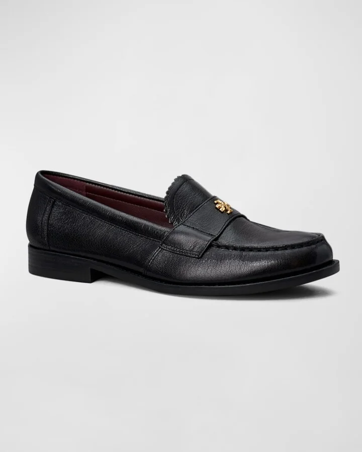 Perri Leather Mini Medallion Loafers - Image 3