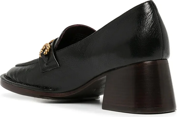 Perrine heeled leather loafer - Image 3