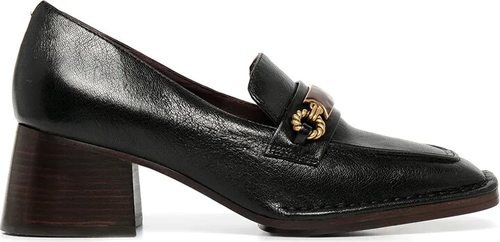 Perrine heeled leather loafer