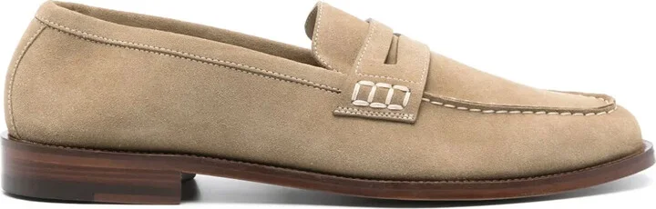 Perry penny-slot suede loafers
