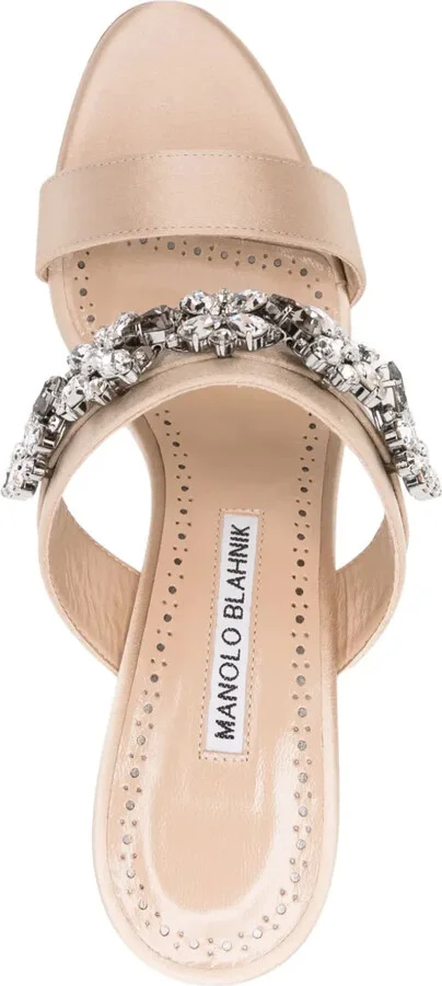 Persan 90mm satin mules - Image 4