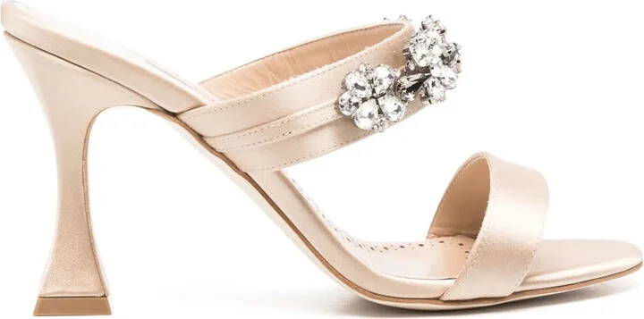 Persan 90mm satin mules