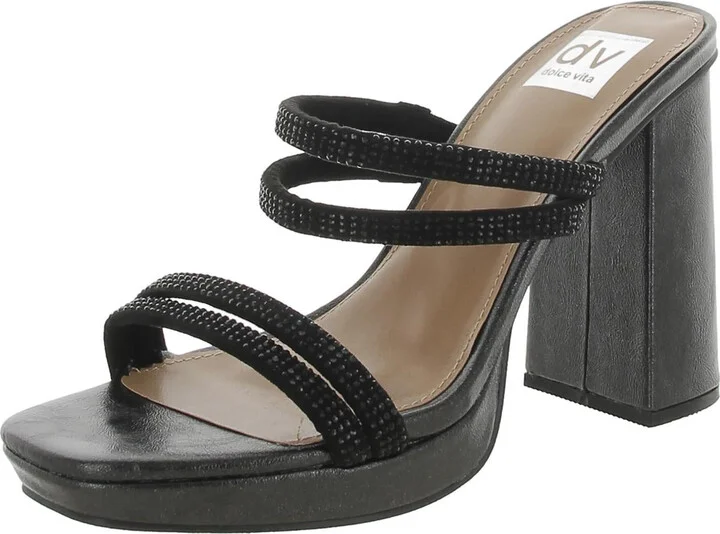 Persia Womens Slip On Block Heel Heels