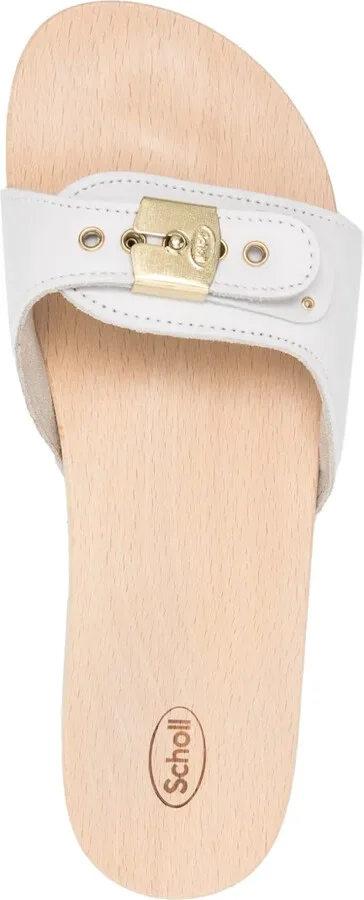 Pescura wood-sole leather slides - Image 4