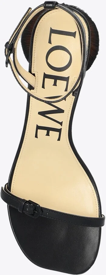 Petal 40 Brush Heel Leather Sandals - Image 3