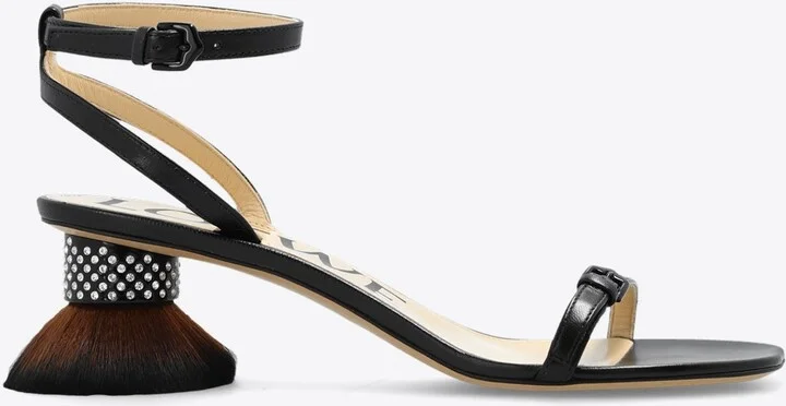 Petal 40 Brush Heel Leather Sandals