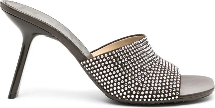 Petal 90mm rhinestone-embellished leather sandals