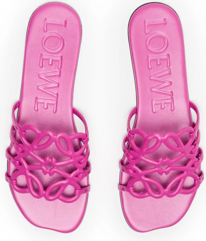 Petal Anagram slide in soft calfskin - Image 5