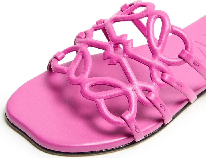 Petal Anagram slide in soft calfskin - Image 7