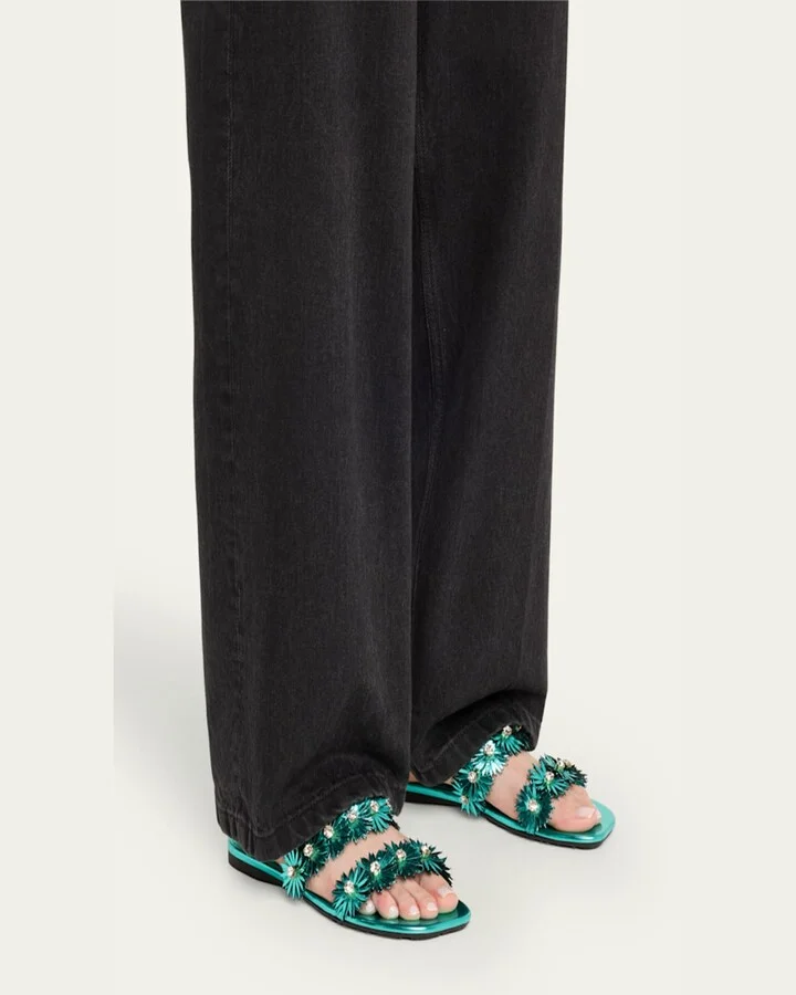 Petal Flower Crystal Sandals - Image 5