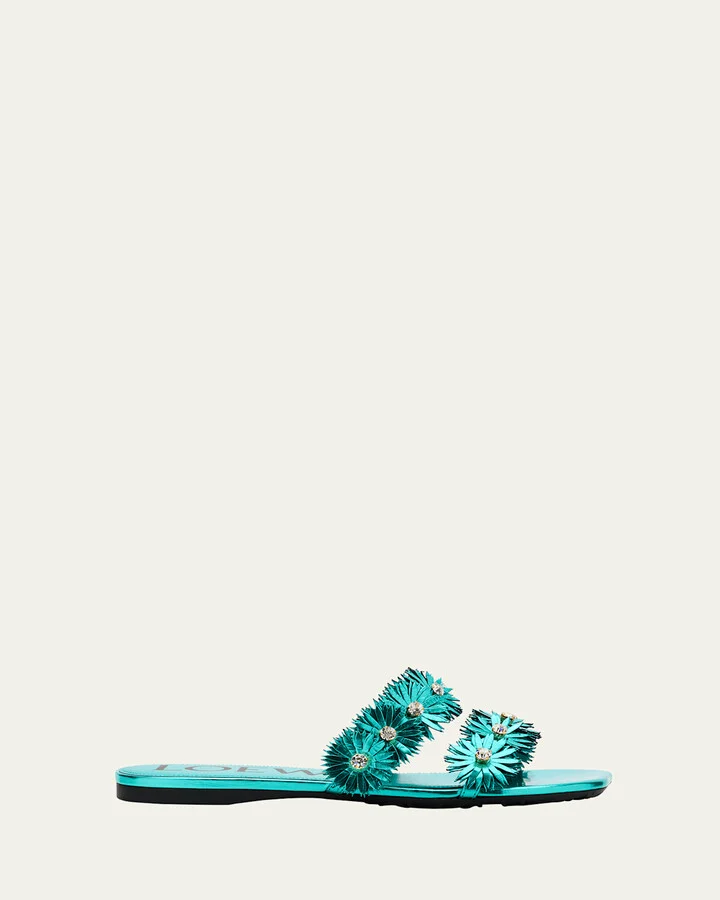 Petal Flower Crystal Sandals