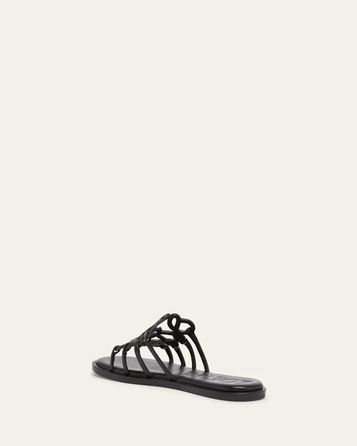 Petal Leather Anagram Slide Sandals - Image 6