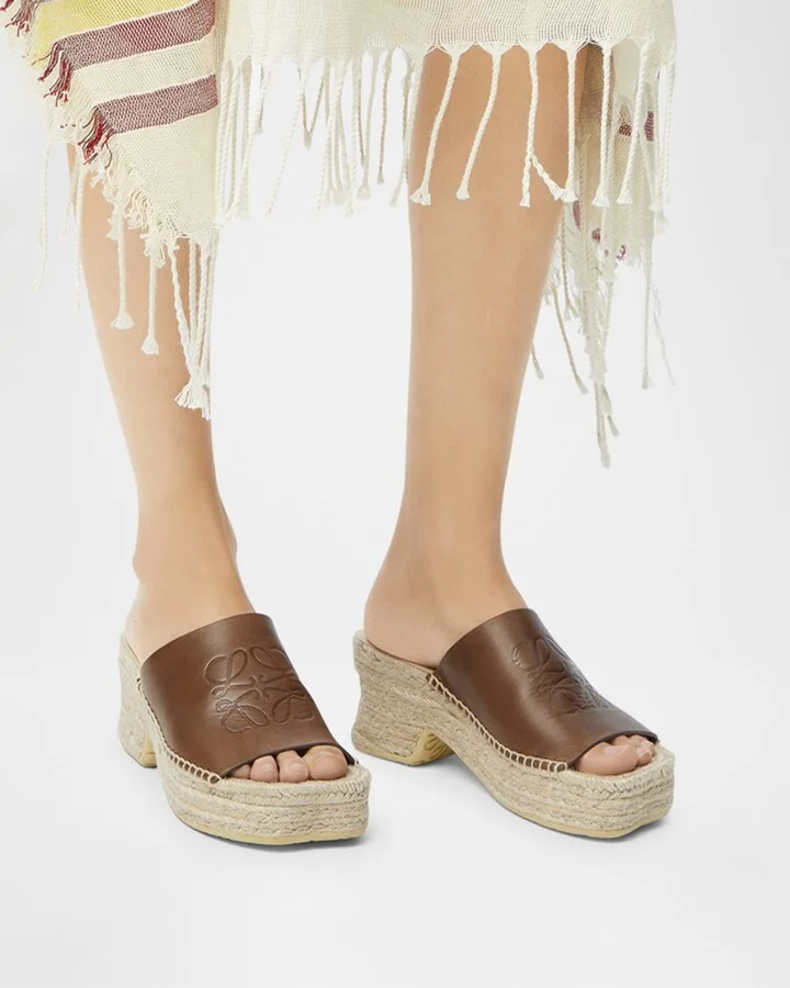 Petal Leather Espadrille Platform Sandals - Image 4
