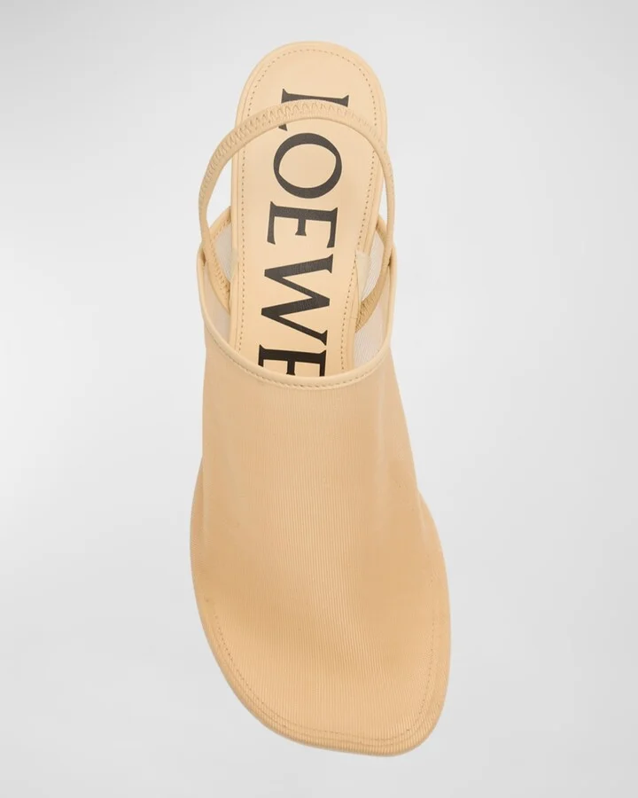 Petal Mesh Slingback Pumps - Image 9