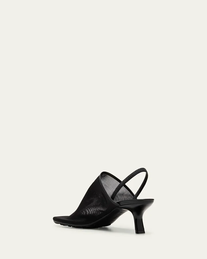 Petal Mesh Slingback Pumps - Image 5