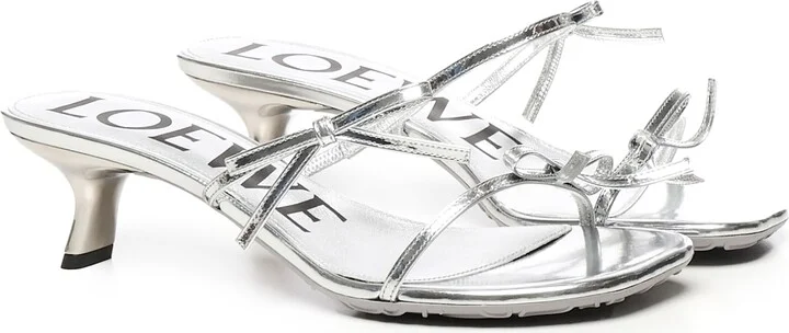 Petal Sandals In Metallic Calfskin - Image 2