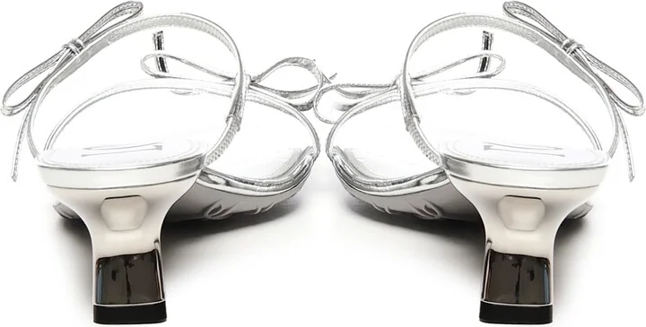 Petal Sandals In Metallic Calfskin - Image 3