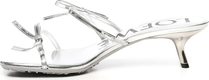 Petal Sandals In Metallic Calfskin - Image 4