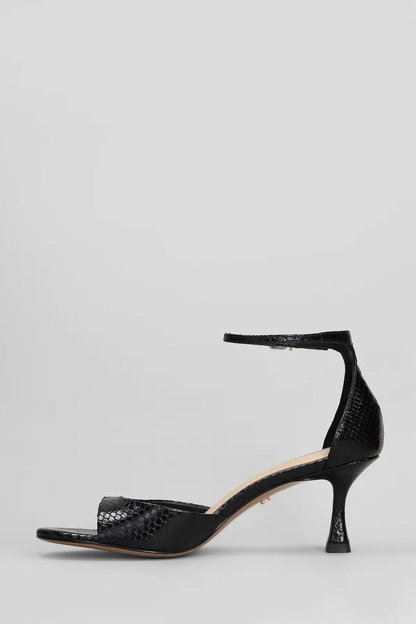 Petrina Sandals In Black Leather - Image 3