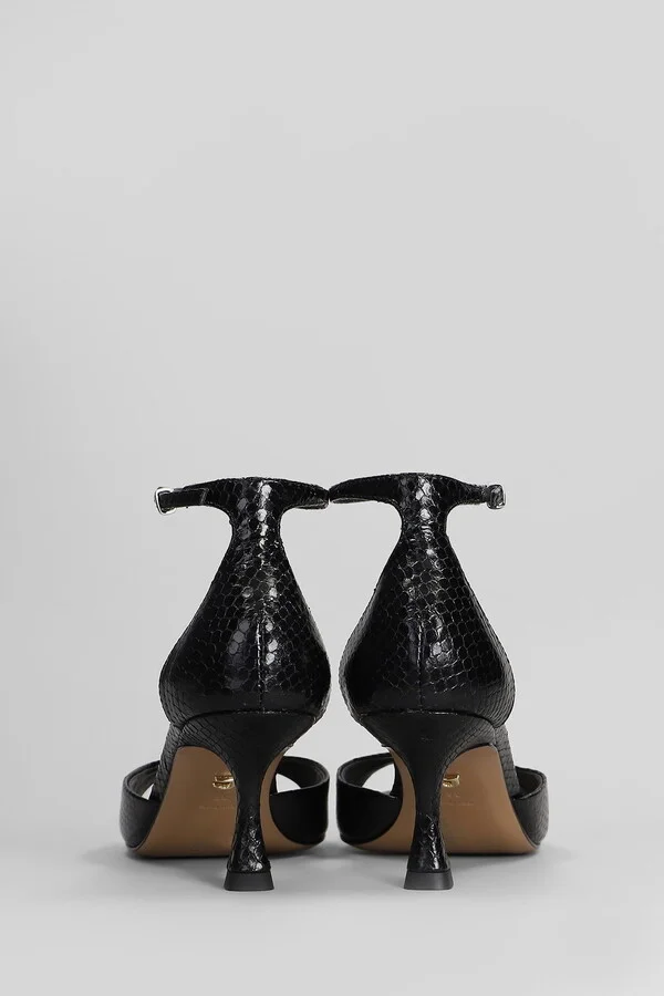 Petrina Sandals In Black Leather - Image 4