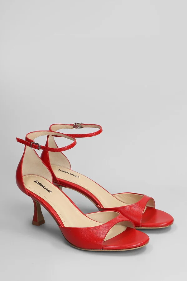 Petrina Sandals In Red Leather - Image 2