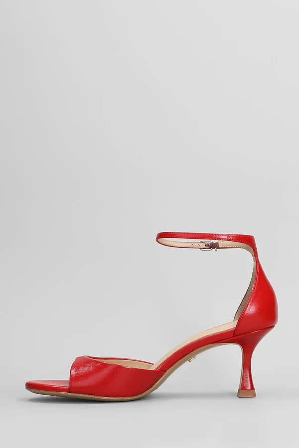 Petrina Sandals In Red Leather - Image 3
