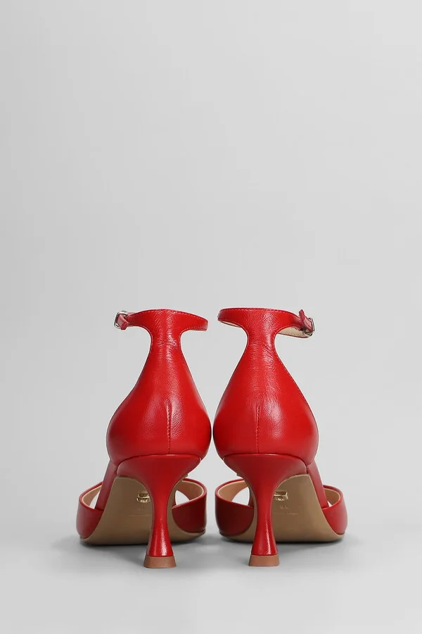 Petrina Sandals In Red Leather - Image 4