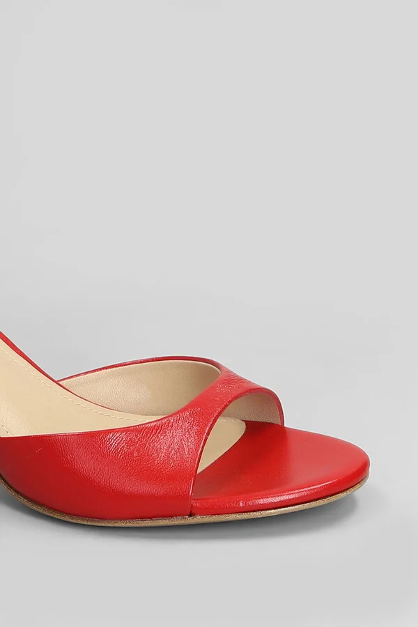 Petrina Sandals In Red Leather - Image 5