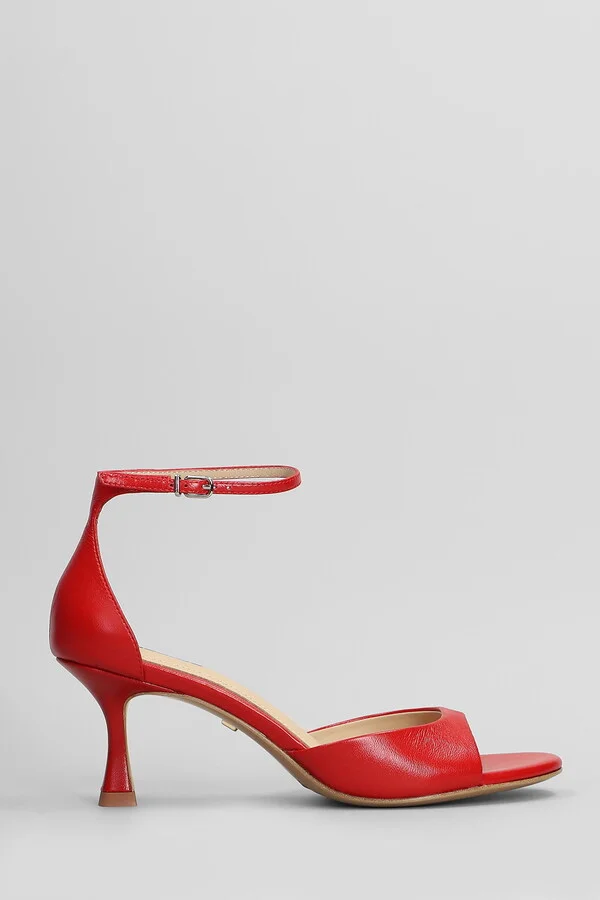 Petrina Sandals In Red Leather