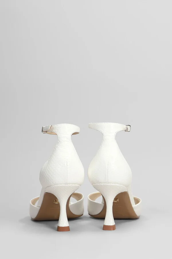 Petrina Sandals In White Leather - Image 4