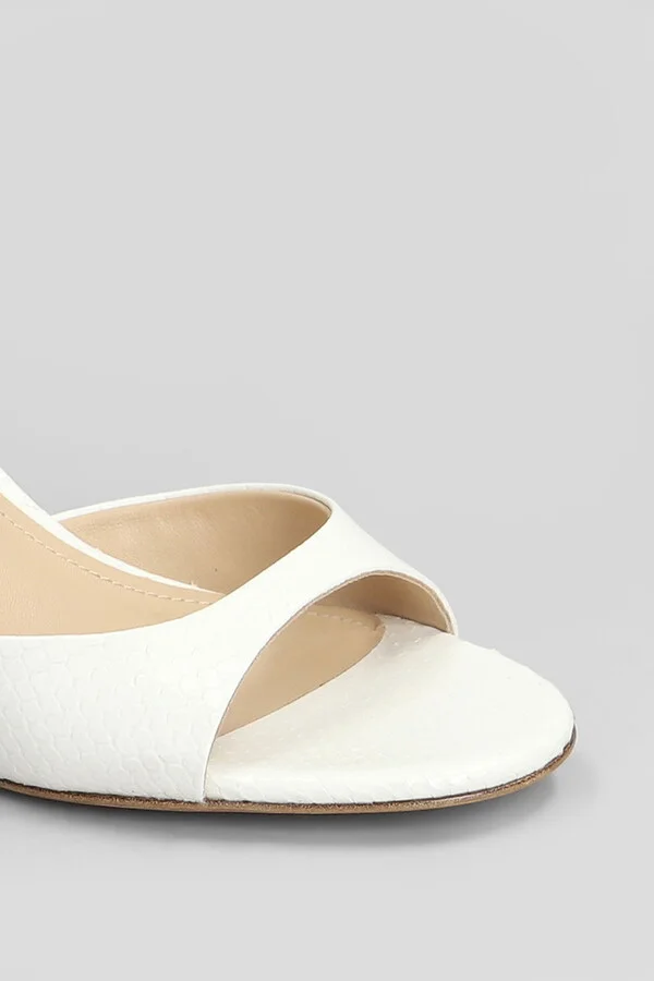 Petrina Sandals In White Leather - Image 5