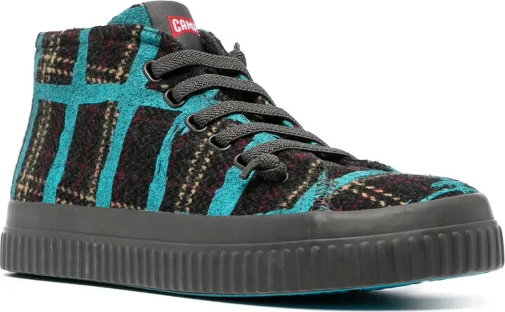 Peu checked high-top sneakers - Image 2