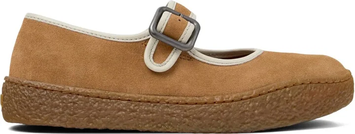 Peu Terreno buckle-strap suede ballet flats