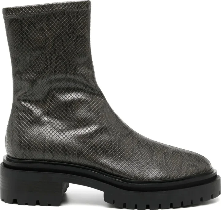 Peyton III 50mm snakeskin-effect boots