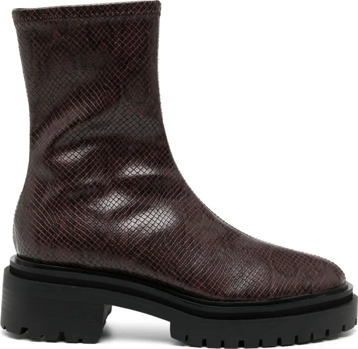Peyton III 50mm snakeskin-effect boots