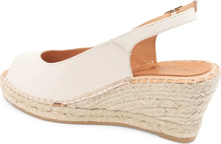 Peyton Slingback Espadrille Peep Toe Platform Wedge Sandal - Image 3