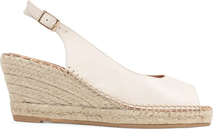 Peyton Slingback Espadrille Peep Toe Platform Wedge Sandal - Image 4
