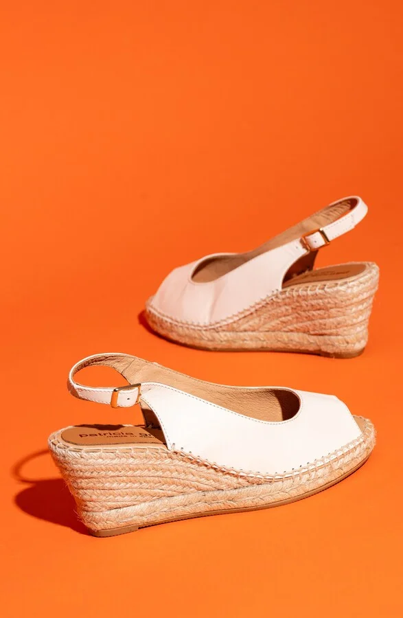 Peyton Slingback Espadrille Peep Toe Platform Wedge Sandal - Image 11