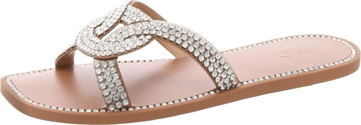 Peytton Womens Square Toe Slip On Slide Sandals