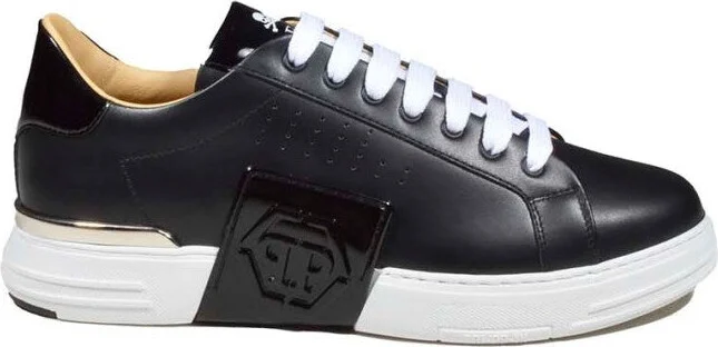 Phantom Kick$ Lo-Top Sneakers In White Leather And Detail